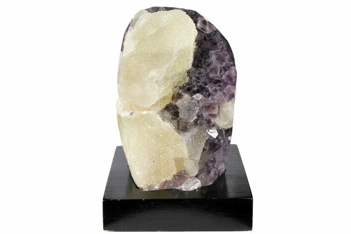 Tall, Amethyst Cluster With Wood Base - Uruguay #121257